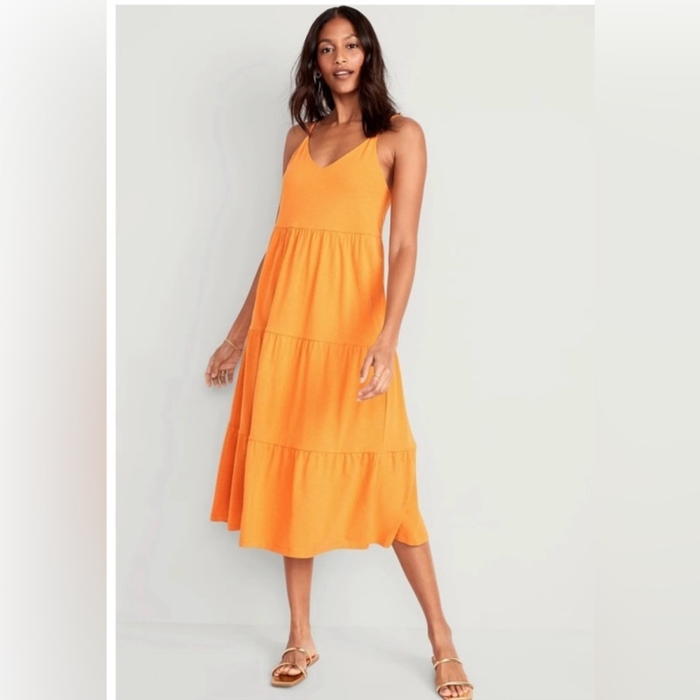 New Old Navy Tie-Back Midi Dress